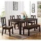 preview thumbnail 1 of 7, Furniture of America Sorn Rustic Walnut Solid Wood Dining Set 6-piece Dining Table Set