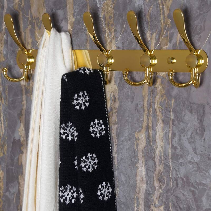 5 Tri Metal Coat Hook Wall Mounted Coat Rack On Sale Bed Bath