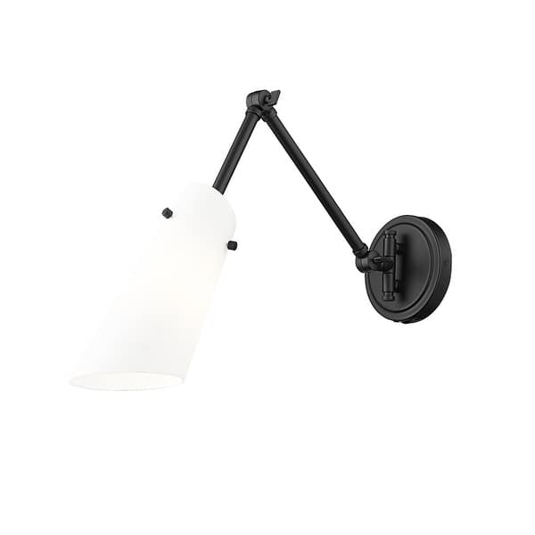 slide 2 of 11, Z-Lite 350S Julia 6" Tall Wall Sconce Matte Black