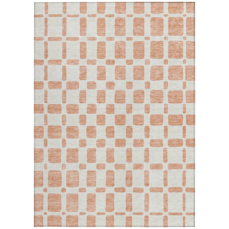HomeRoots Geometric Transitional Rectangle Outdoor Rug