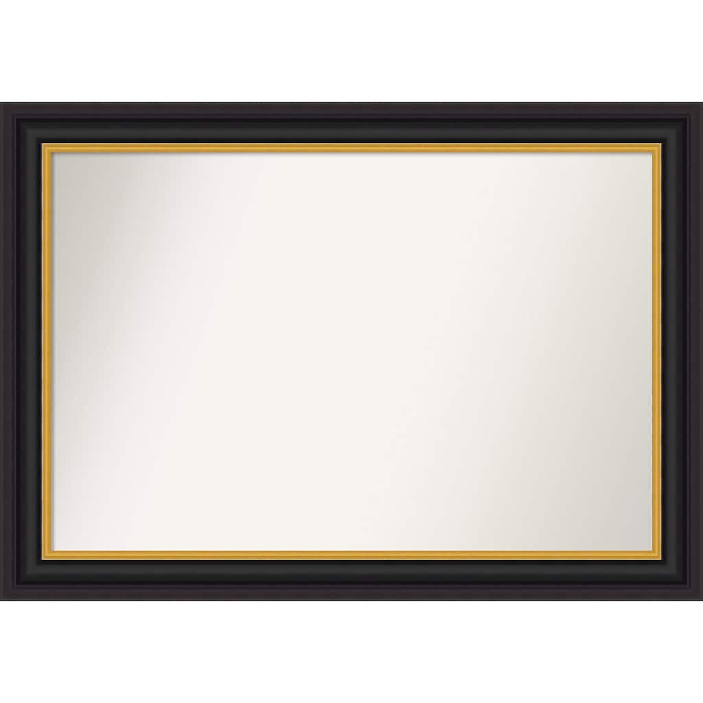 Sierra Non-Beveled Wood Framed Bathroom Vanity Wall Mirror