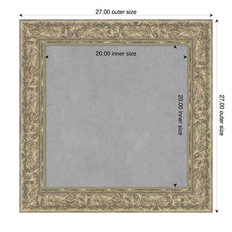 Amanti Art Luxe Antique Silver Framed - 27 x 27 in