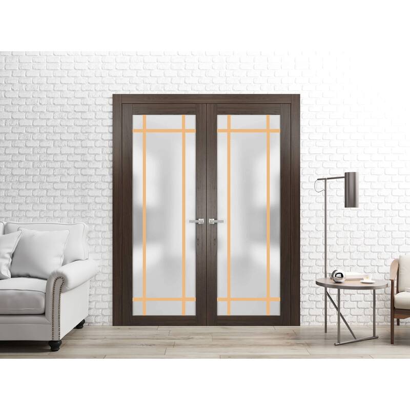 Slab Barn Door Panel 18 x 80 Planum 2113 Chocolate Ash Sturdy Finished