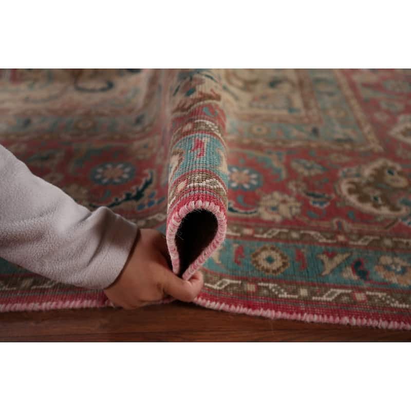 Tabriz Persian Vintage Area Rug Handmade Oriental Wool Carpet - 9'7"x 12'7"