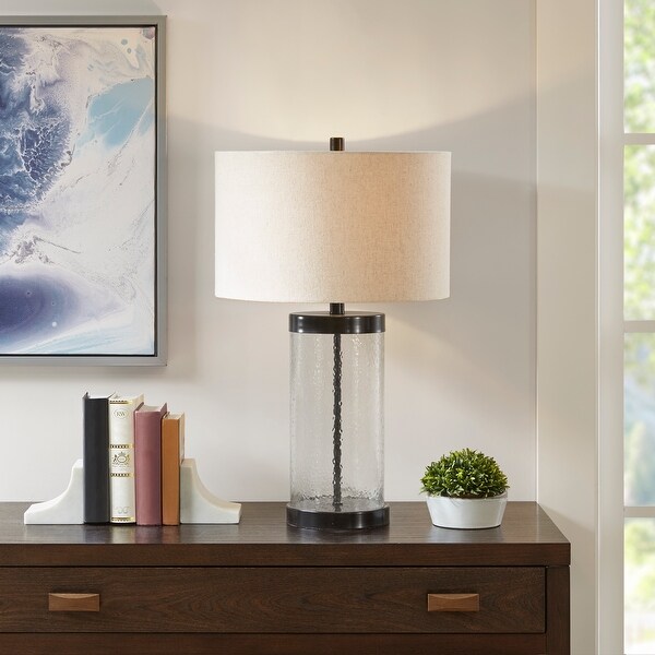 INK IVY Macon Clear Glass Cylinder Table Lamp On Sale Bed Bath Beyond 20959981