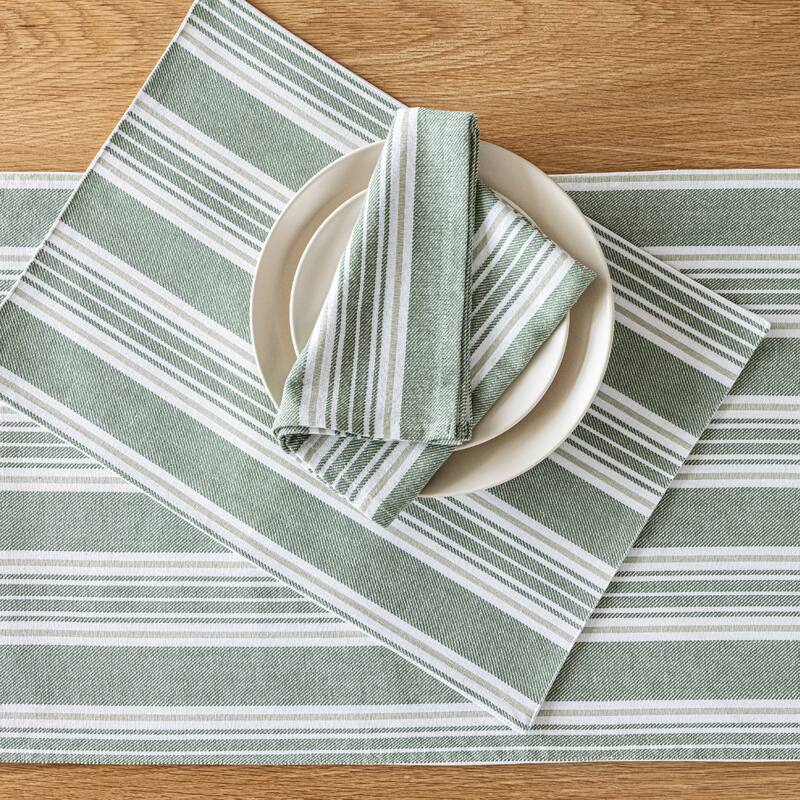 over&back 100% Cotton Woven Placemats - Machine Washable - Set of 4