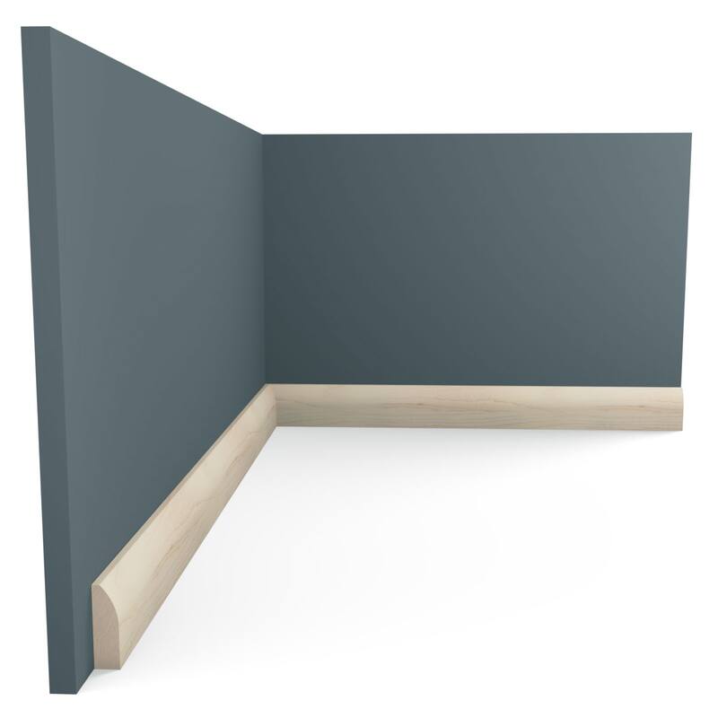 WM827: 3/8-in D x 1-1/4-in W x 96-in L Americraft Solid Hardwood Stain Grade Modern Stop Moulding