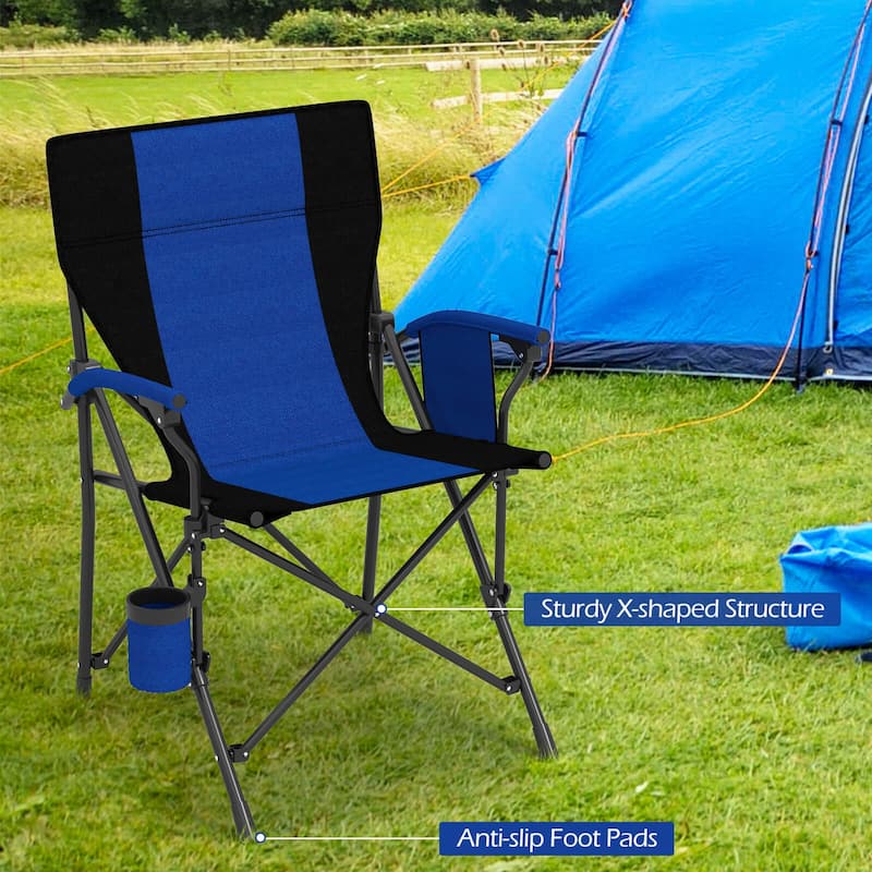 Costway 1/2 PCS Folding Camping Chair for Adults Portable Lawn Chair