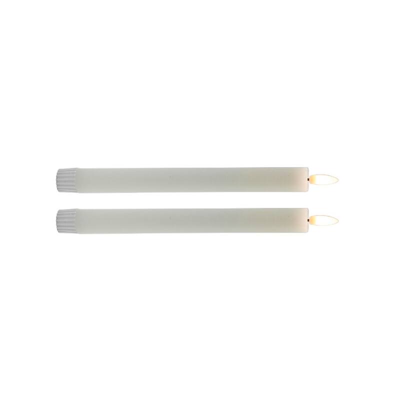 Medium 3D Flame LED Taper Candles - 8.5" - Set of 2