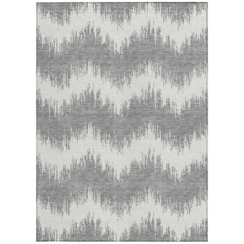 HomeRoots Chevron Transitional Rectangle Outdoor Rug