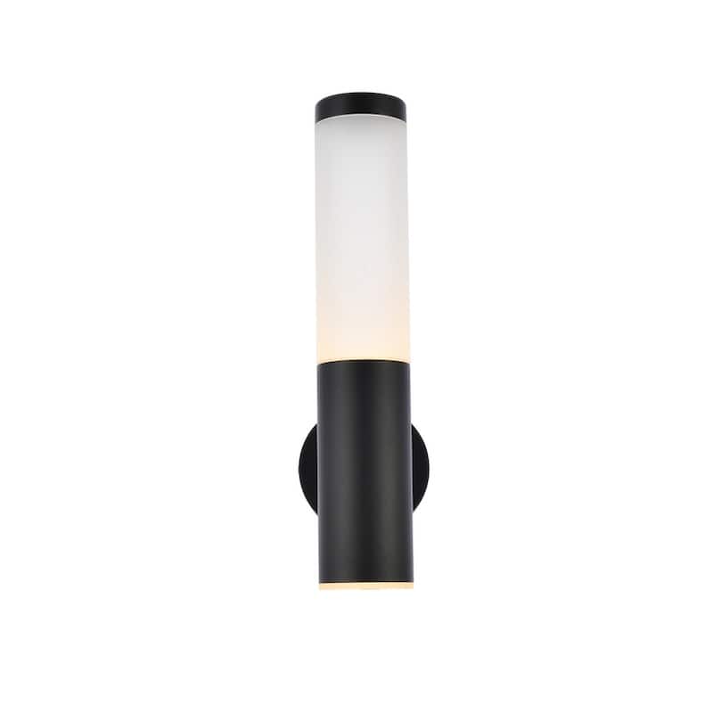 Modern Integrated LED Wall Sconce - N/A - Black