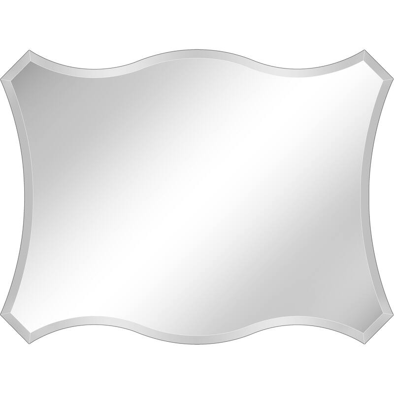 HomeRoots 32" Silver Novelty Glass Framed Accent Mirror - 23.63