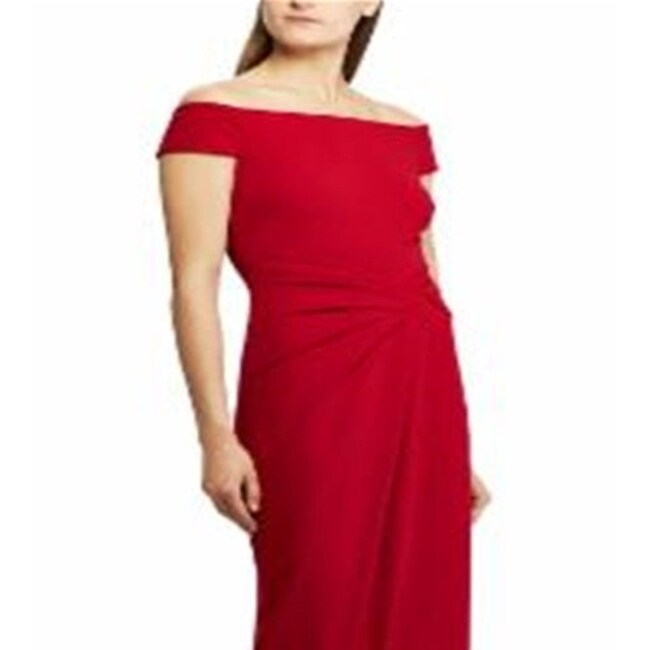 sachin and babi light blue dress Lauren Ralph Lauren Ring Trim Jersey Cap Sleeve Dress main image 1