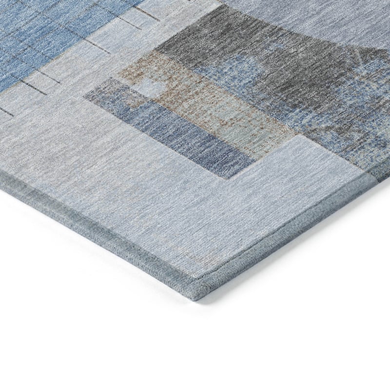 HomeRoots Geometric Modern Rectangle Outdoor Rug