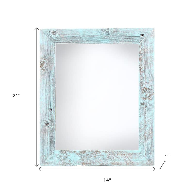 HomeRoots 12" x 18" Blue Solid Wood Hanging Picture Frame