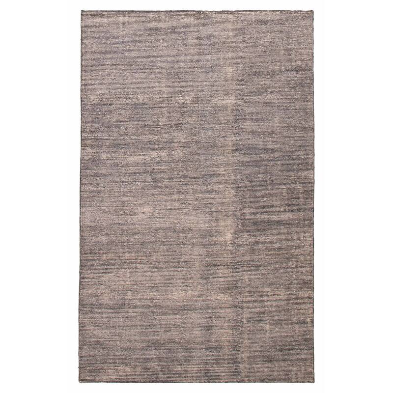 ECARPETGALLERY Hand-knotted Loreto Grey Silk Rug - 5'9 x 9'0 - Dark Grey - 5'9 x 9'0