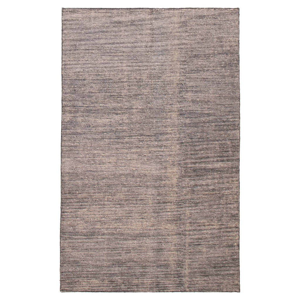 ECARPETGALLERY Hand-knotted Loreto Grey Silk Rug - 5'9 x 9'0