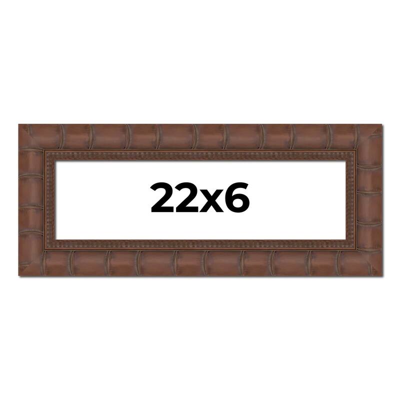 22x6 Frame Pewter Solid Wood Picture Frame Width 1.625 Inches | Interior Frame Depth 0.6875 Inches