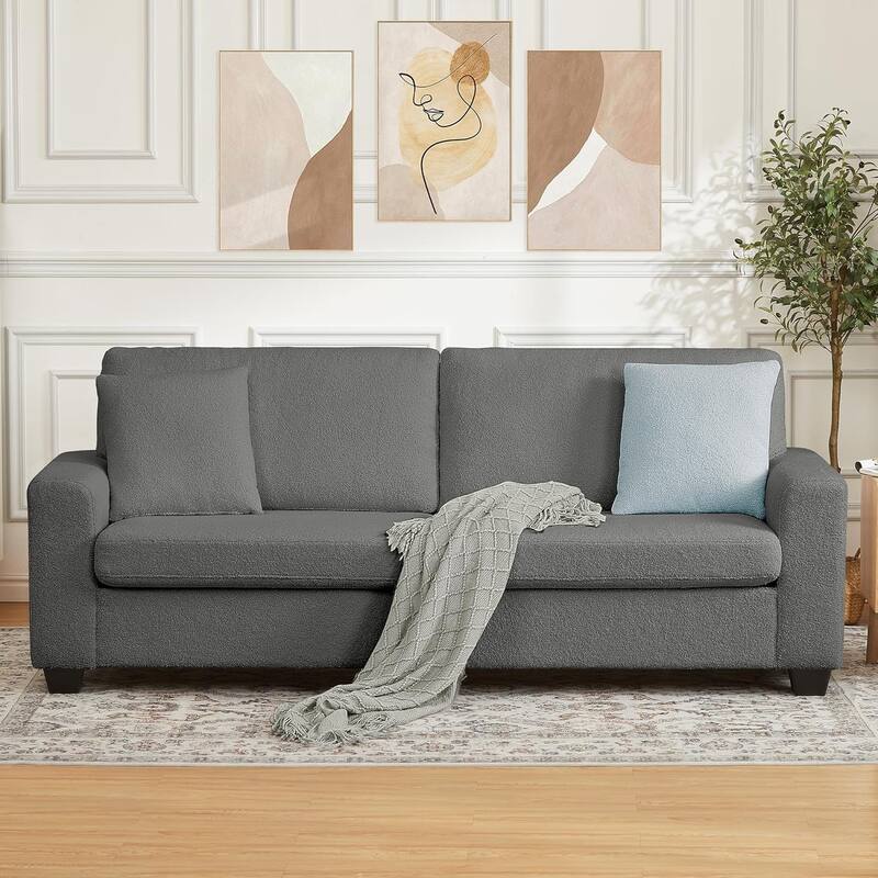 83 Inch Modern 3 Seater Sofa with Deep Seats, Comfortable Cloud Couch for Living Room