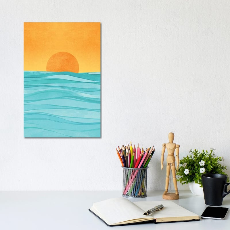 iCanvas "Coastal Sunset" by Modern Tropical Canvas Print - 12x8x0.75