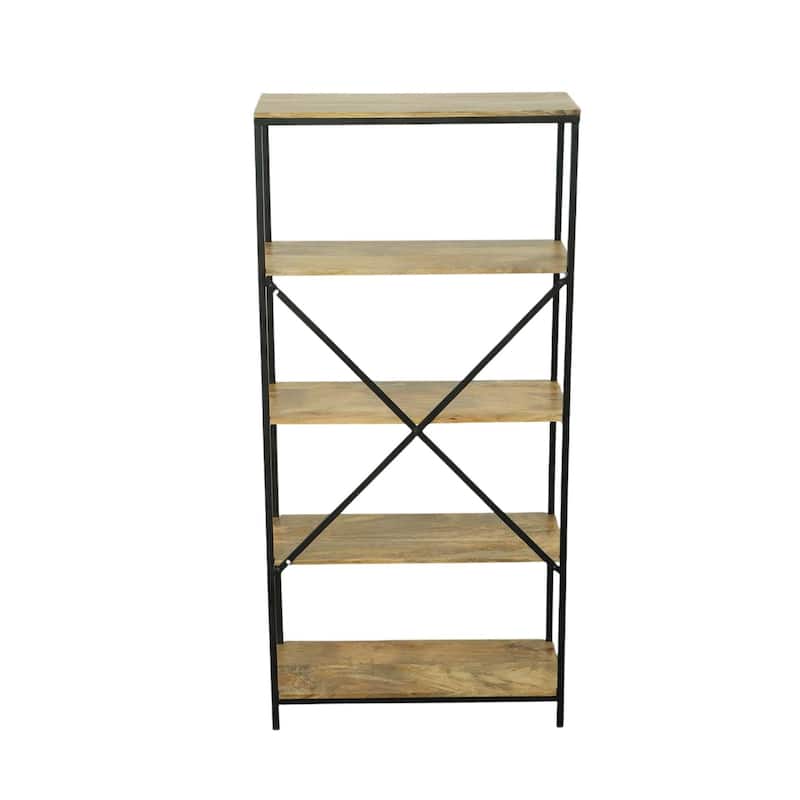 5 Tier Storage Book Shelves - Brown and Black