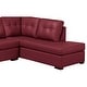 preview thumbnail 45 of 45, Liam Top Grain Leather Tufted Sectional Chaise Sofa