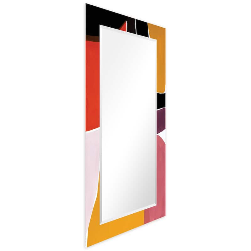 Abstract Rectangular Beveled Wall Mirror, Leaner,Large Mirror, Bathroom Mirror,Cheval Mirror,Ready to Hang