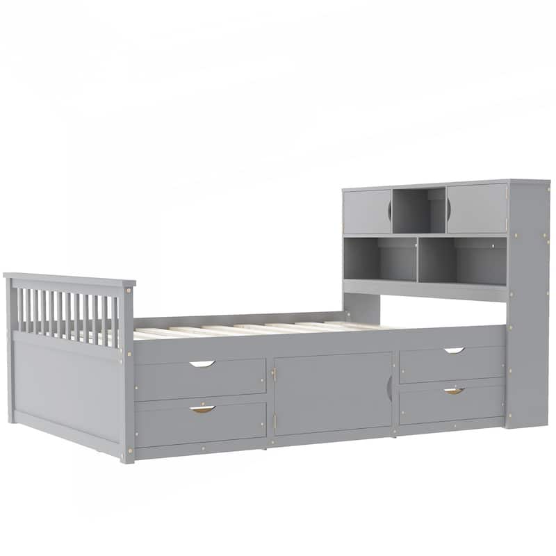 Versatile Platform Bed Frame with Abundant Storage and Stylish Design