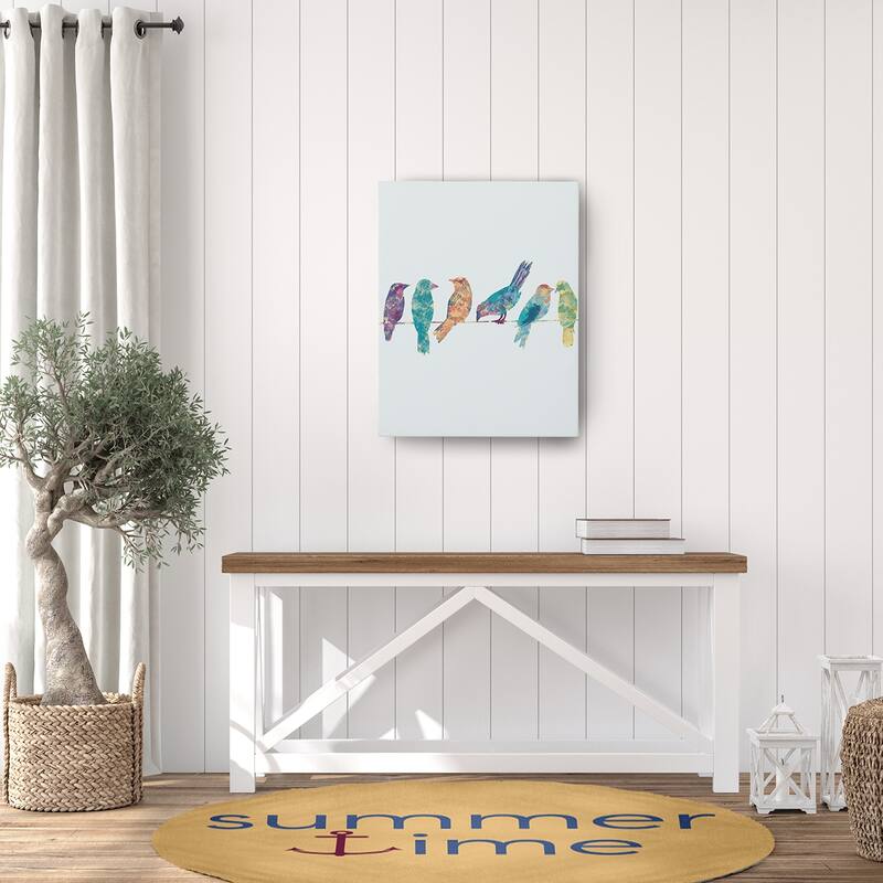 Summer Time Anchored Beach Style Chenille Area Rug