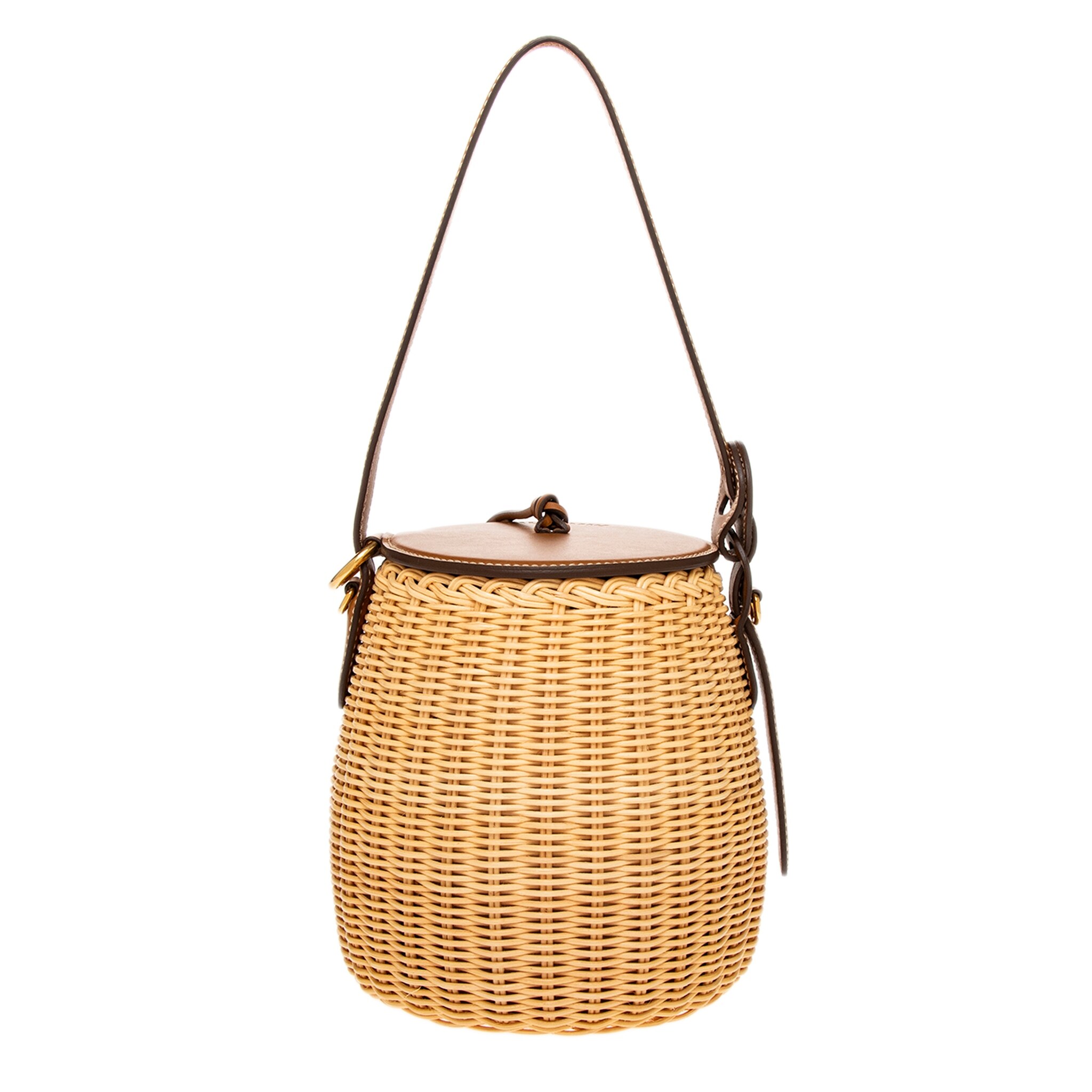 Miu Miu Woven-Wicker Bucket Bag - Overstock - 43008138
