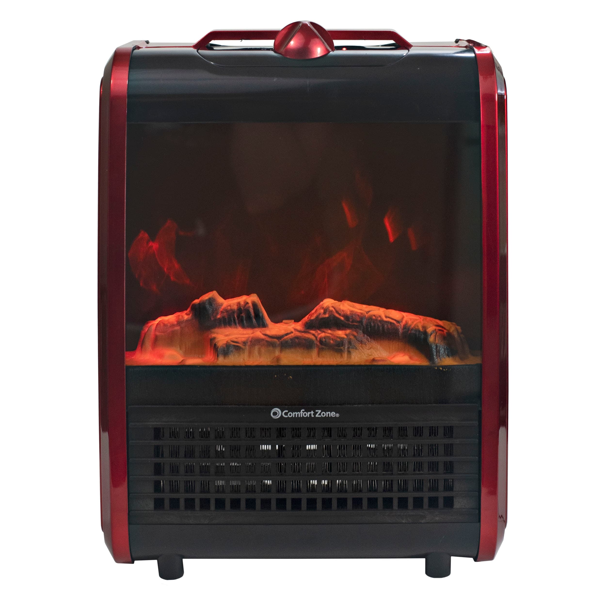 Comfort Zone Table Top Fireplace Heater Comfort Zone CZFP1 Mini Ceramic  Tabletop Fireplace Heater For