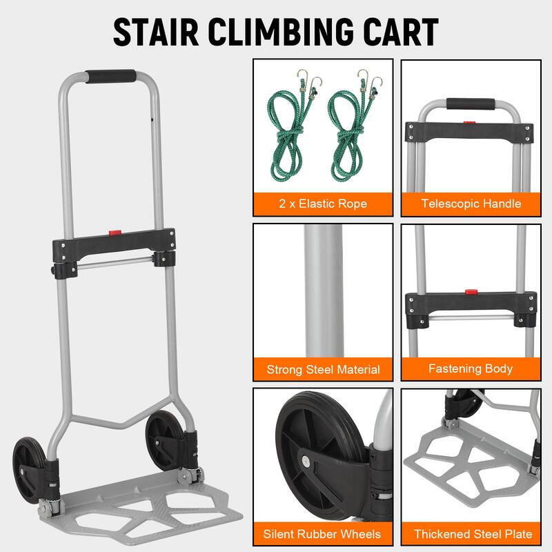 Heavy Duty Utility Cart 165 lbs Capacity Portable Foldable