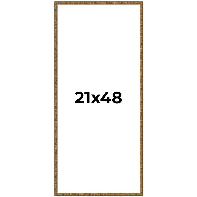 21x48 Frame Gold Solid Wood Picture Frame - Complete Modern Photo