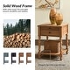 preview thumbnail 6 of 8, HULALA HOME Eric Traditional 26" Tall Solid Wood End Table with Built-in Charging Station and Extendable Tray