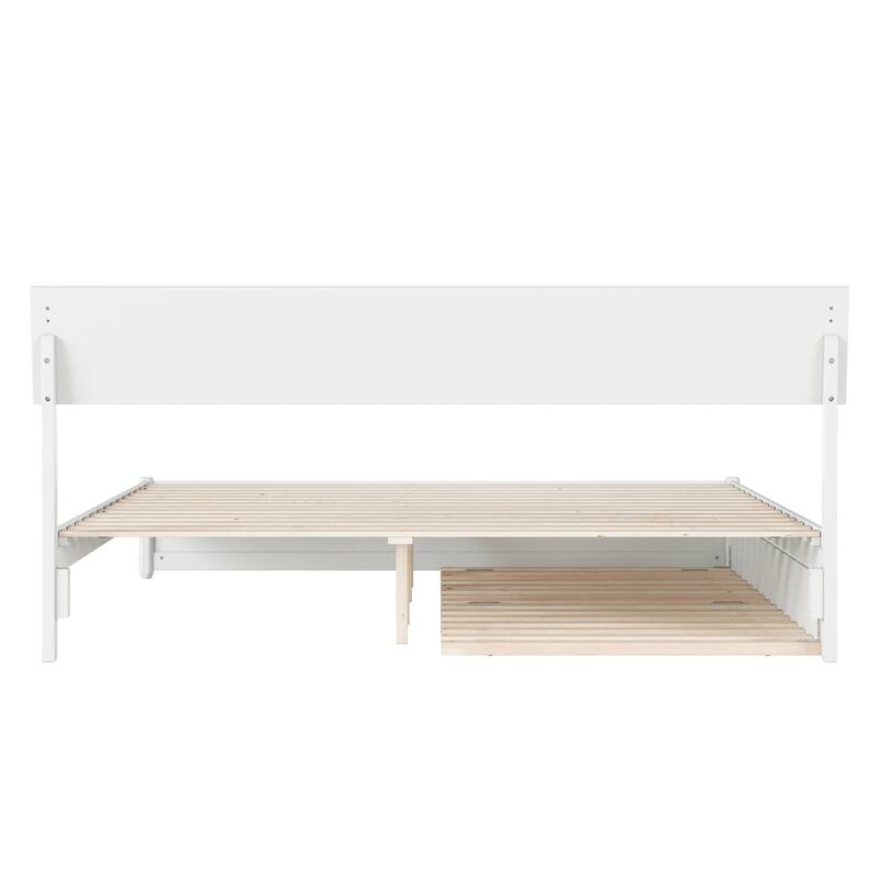 Norla Wood Platform Bed with Trundle