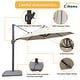 preview thumbnail 23 of 35, Clihome 11Ft Solar Tube Light Aluminum Patio Umbrella with Base