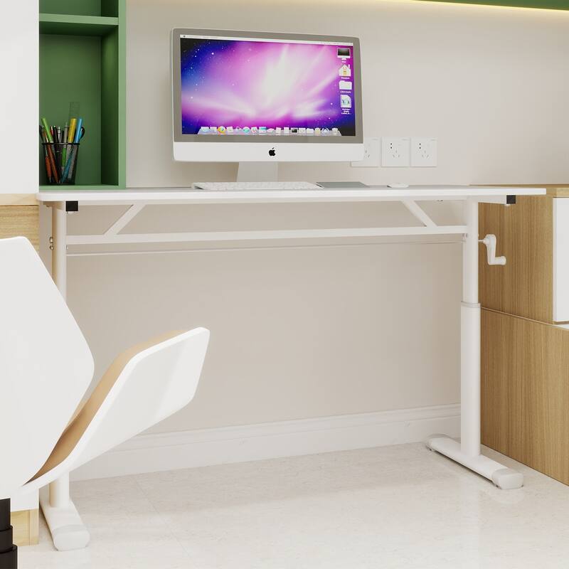 Adjustable Study Desk for Kids & Adults - Height-Adjustable, Multi-Purpose Home/Office Desk, Compact Design