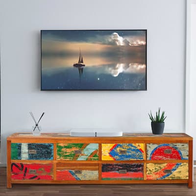 Chic Teak Chest With 8 Drawers Made From Recycled Teak Wood Fishing Boats