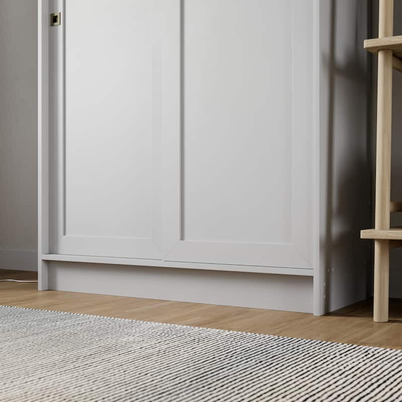 Prepac Elite Plus 38" W White Storage Cabinet, 65" Tall Pantry Cupboard with 2 Fixed and 4 Adjustable Shelves