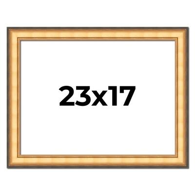 23x17 Frame Gold Plein Aire Solid Wood Picture Frame Width 2 Inches |