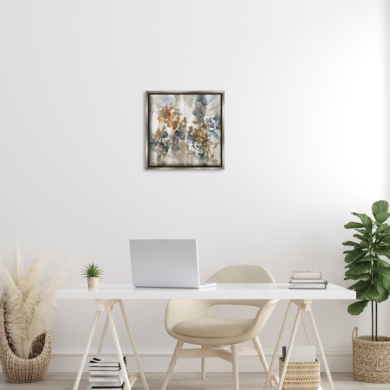 Stupell Solemn Neutral Botanicals Framed Floater Canvas Wall Art Design By K. Nari