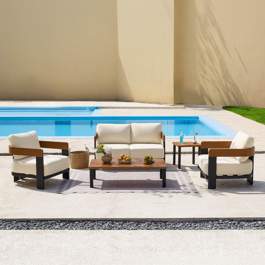 5 - Piece Outdoor Seating Group With Cushions