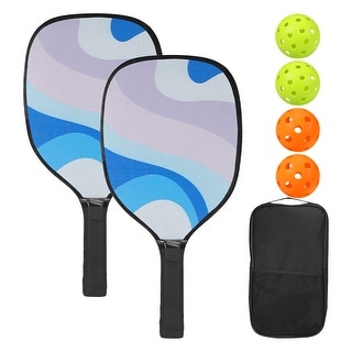 Pickleball Paddles Set 3 Wood Pickleball Rackets 4 Pickleball Balls