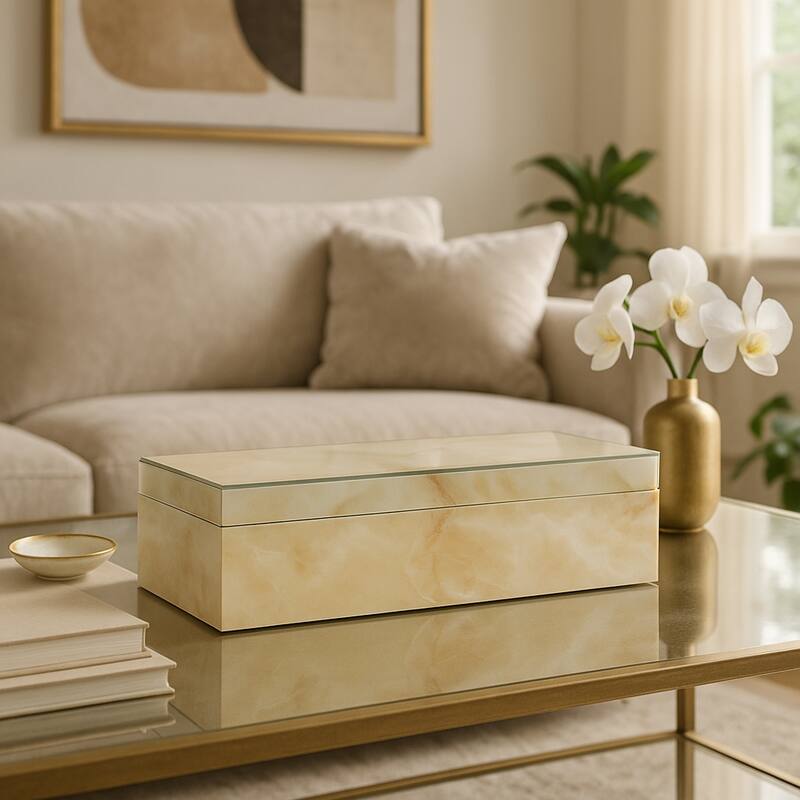 Classic Decorative Storage Box with Lid - 17" x 6" x 5"