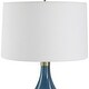 preview thumbnail 6 of 4, Glass Vase Style Table Lamp with Tapered Shade - 27.75" - Blue