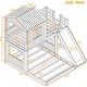preview thumbnail 10 of 8, Wooden Twin Over Full Bunk Bed, Loft Bed with Playhouse, Farmhouse, Ladder, Slide and Guardrails