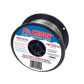 Fi-Shock FW-00018D Electric Fence Wiring with Aluminum Wire, 17 Gauge