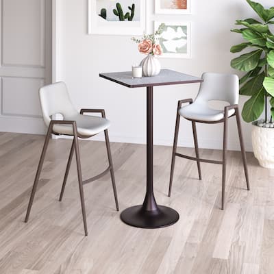 Spot Bar Table Gray & Bronze