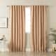 Aurora Home Solid Insulated Thermal Blackout Curtain Panel Pair - 84 - Coral