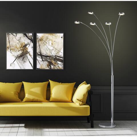 Etherium 73" Led 5-Arched Floor Lamp With Touch Dimmer - 73